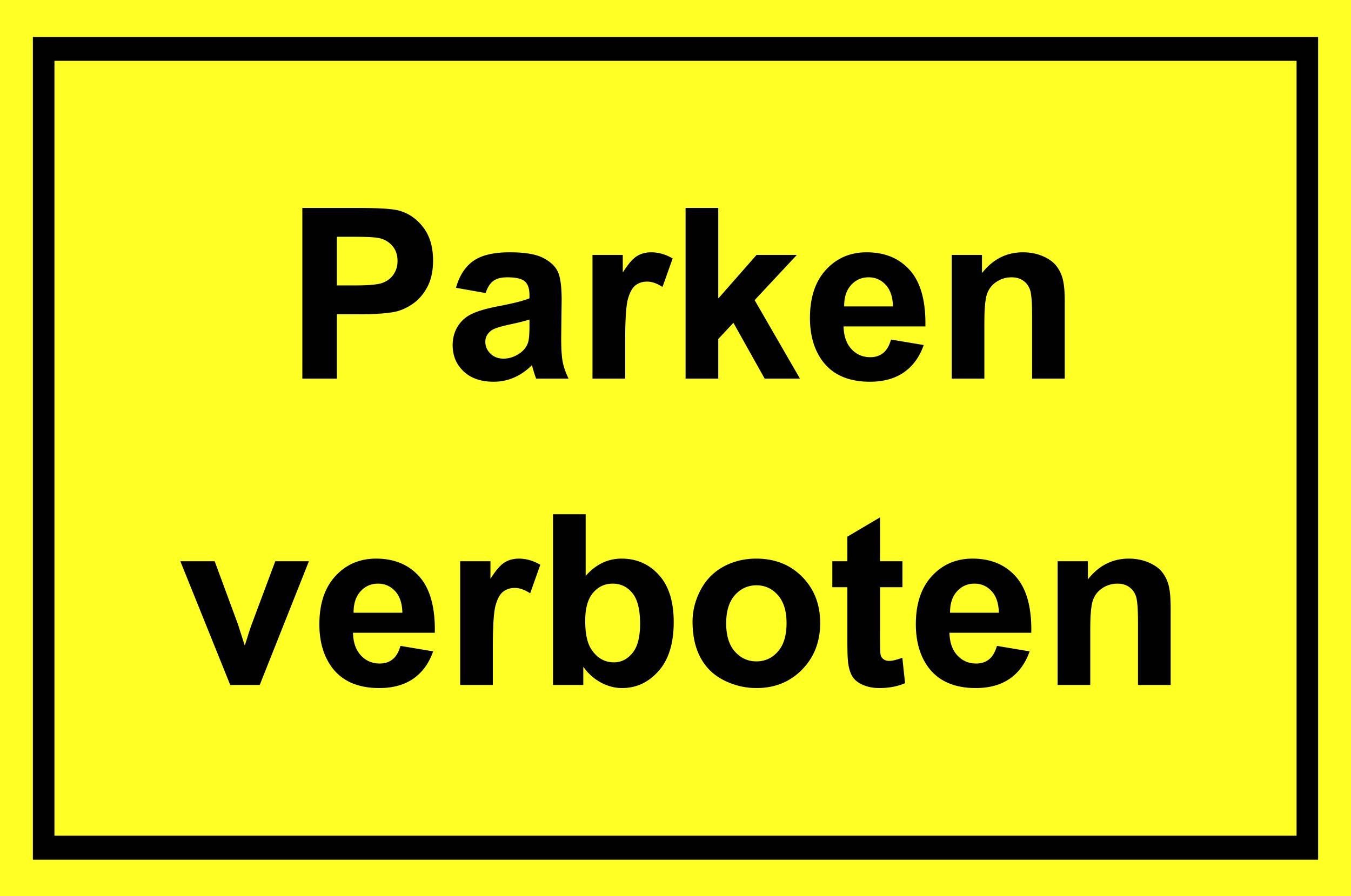 Hermann Schütz Hinweisschild Parken verboten 200 x 300 mm Kunststoff, (1 St)
