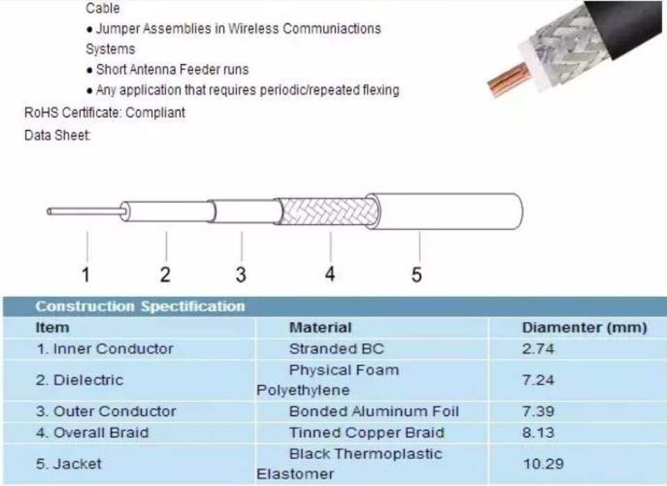 Baker kabel, LMR400, SMA (200 kabel, 3g N lte Verlängerungskabel, kabel 4g männlich, männlich cm), kabel, wifi BK-400MM