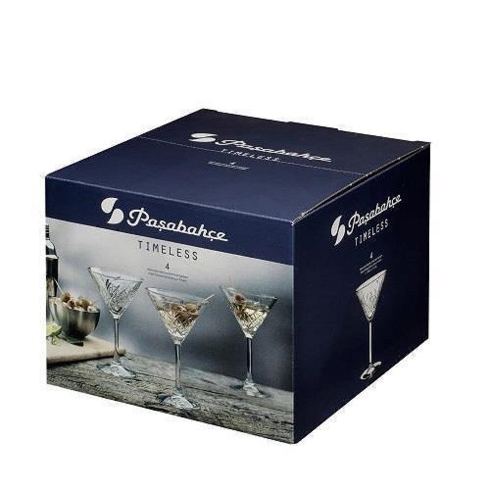 Pasabahce Cocktailglas Pasabahce Timeless Martiniglas XL 4er Set, Kristallglas