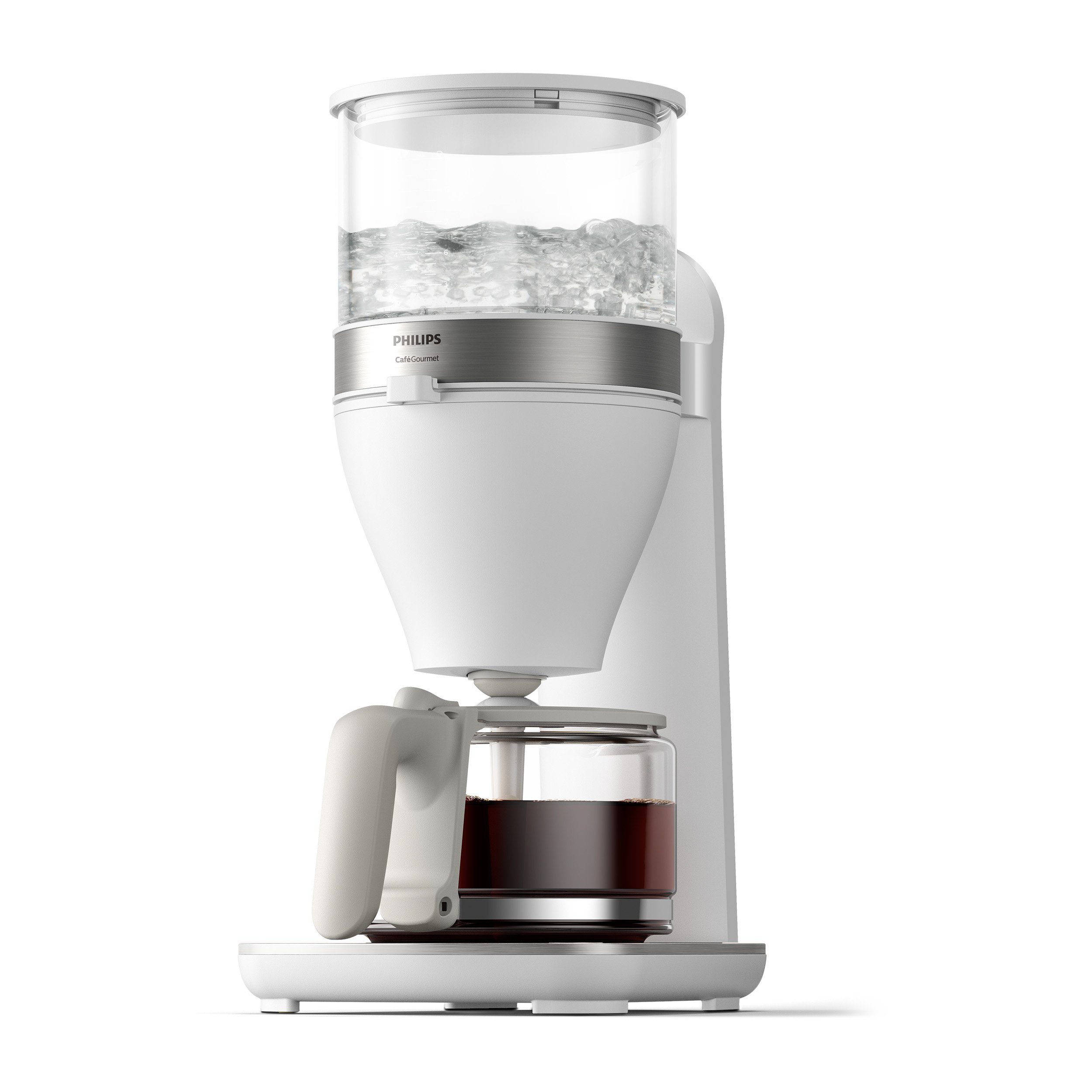 Philips Filterkaffeemaschine HD5416/00 Café Gourmet weiß, 1,25l Kaffeekanne, Tropfstopp und Abschaltfunktion, Direkt-Brüh-Prinzip