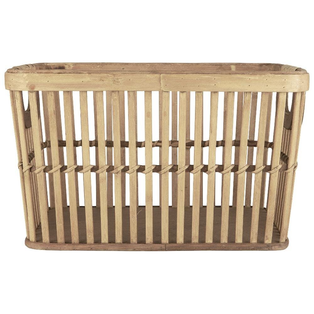 Ib Laursen Servierschale Ib Laursen Korb mit Griffen offenes Geflecht Bambus (20x21x34cm)