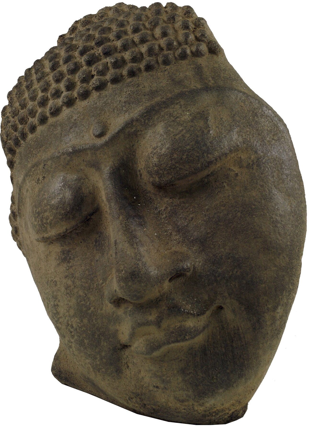 Guru-Shop Buddhafigur Buddhafigur, Buddhamaske aus Stein