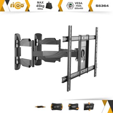 RICOO S5364 TV-Wandhalterung, (bis 70 Zoll, Fernsehhalter Ecke schwenkbar neigbar ausziehbar Eck Halterung)