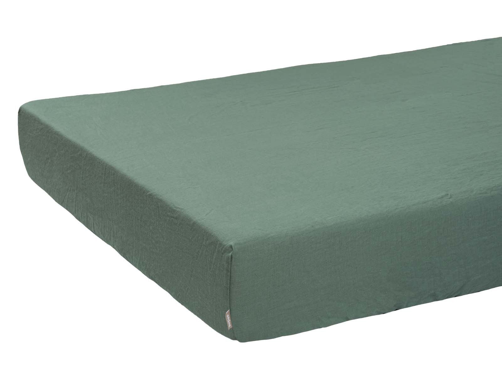 beties Spannbettlaken Leinen, Leinen, Gummizug: An der schmalen Seite und über die Ecken, (1 Stück), ca. 90x200 cm natural-mint