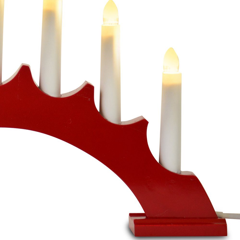 Lichterbogen Kerzen WEINBERGER 40x5x24 & LED RIFFELMACHER Christbaumschmuck Schwibbogen 7 Rund