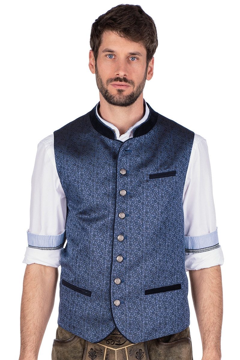 Trachtenweste Trachtenweste - BENSON - marsala/dunkelrot, jeans/dunkelblau