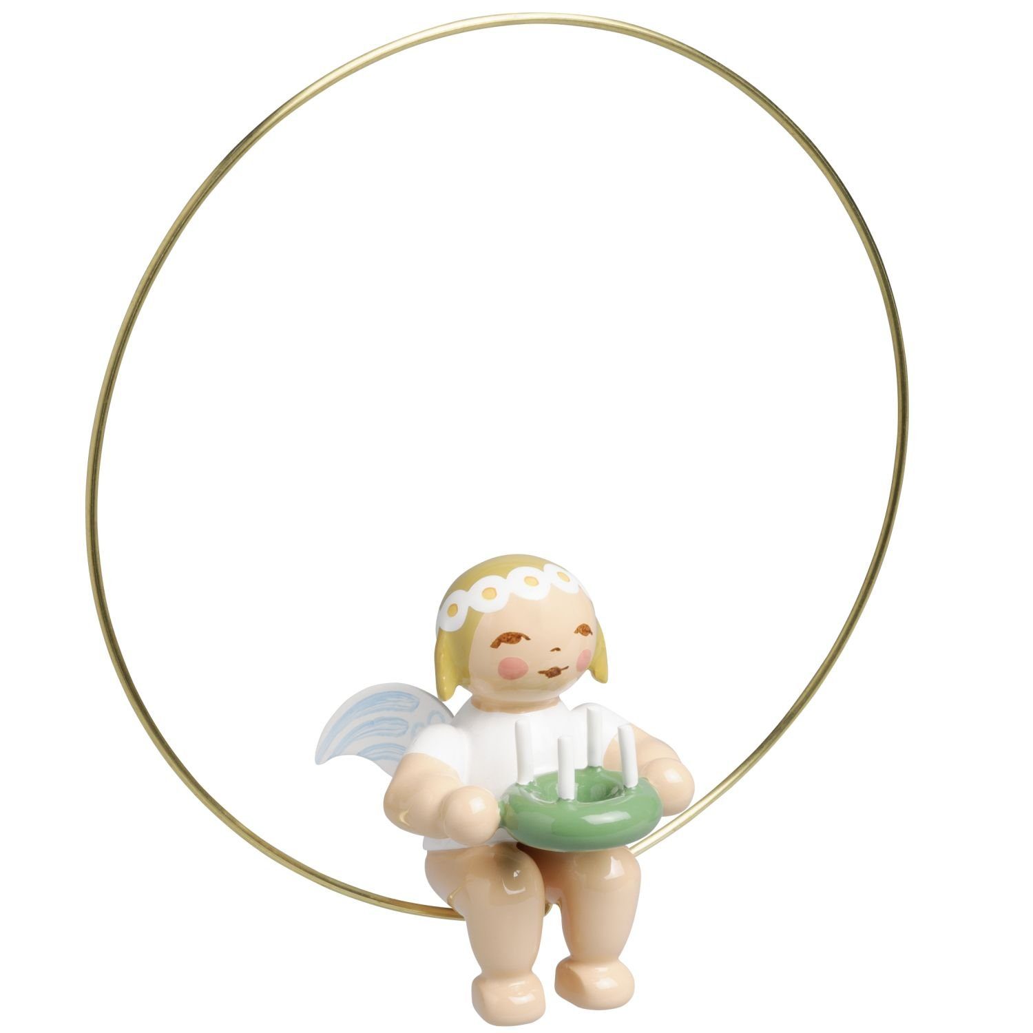 Wendt & Kühn Weihnachtsfigur Christbaumengel im Ring mit Kranz 6308/155 günstig online kaufen