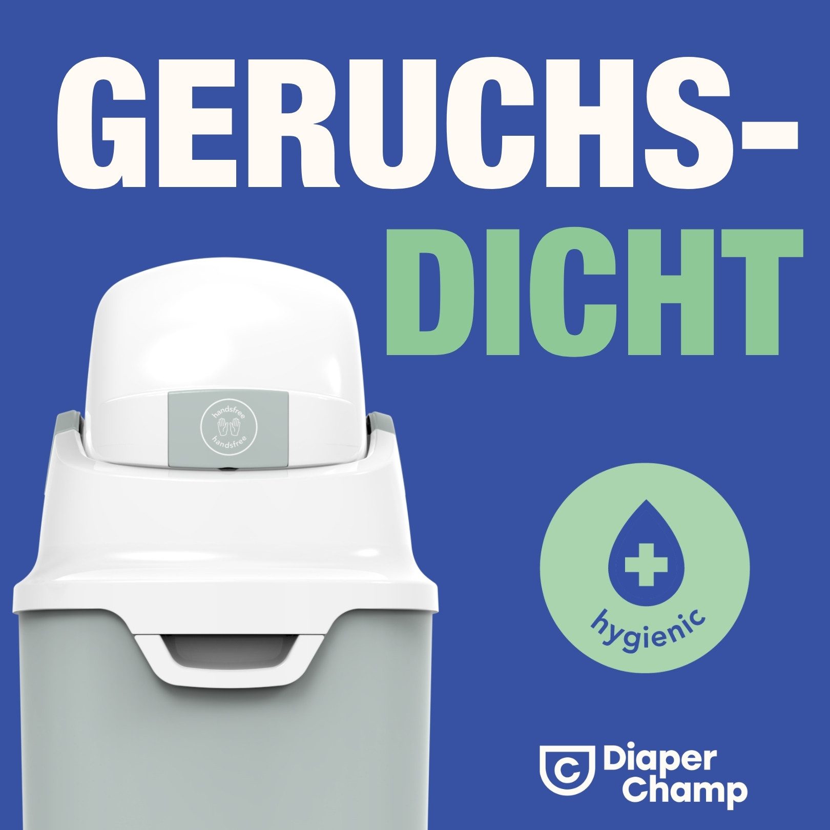 Diaper Champ Windeleimer Diaper Champ ONE Medium Handsfree Windeleimer mit Pedal geruchsdicht