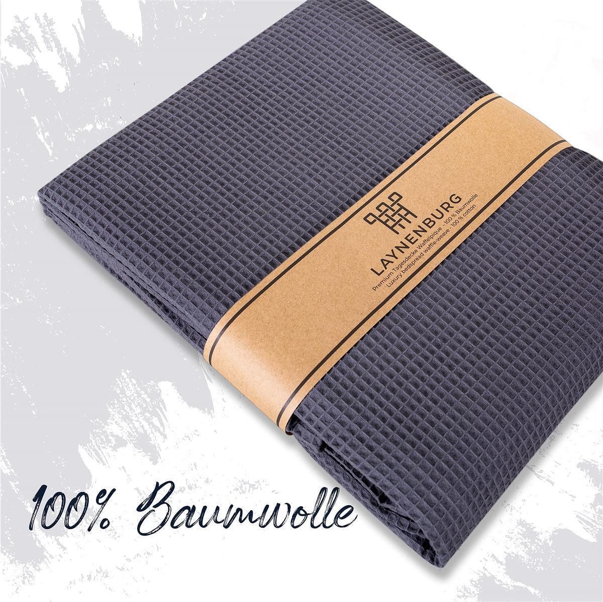 Laynenburg Tagesdecke Waffelpique aus 100% Baumwolle günstig online kaufen