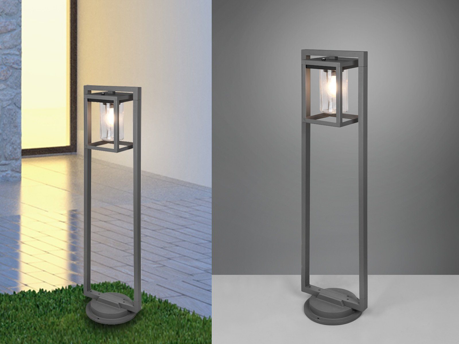 meineWunschleuchte LED Pollerleuchte, Outdoor Gartenlaterne für