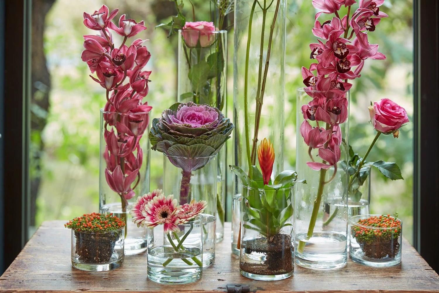 Hakbijl Glass Dekovase Zylinder günstig online kaufen