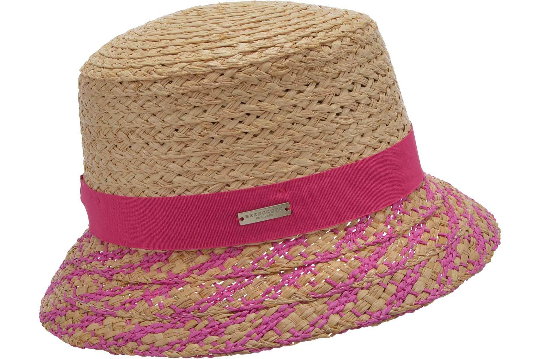 Seeberger Strohhut Raffia Papierborten Mix Fischerhut 55783-0