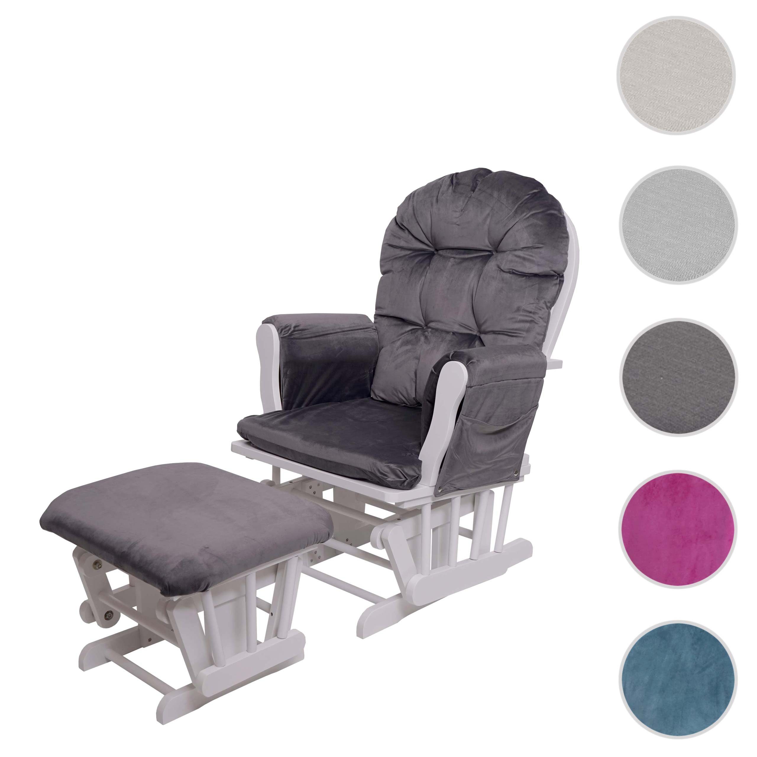 MCW Relaxsessel MCW-C76, Schaukelfunktion, Abnehmbare Polster, Seitentaschen, dicke Polsterung