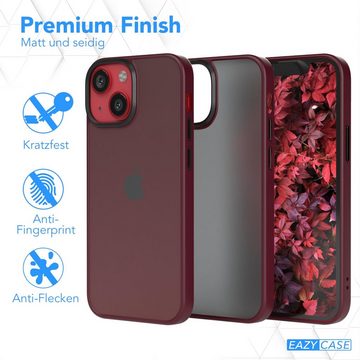 EAZY CASE Handyhülle Outdoor Case für Apple iPhone 13 Mini 5,4 Zoll, Schutzhülle mit Kameraschutz Handyhülle Dünn Transparent Dunkel Rot