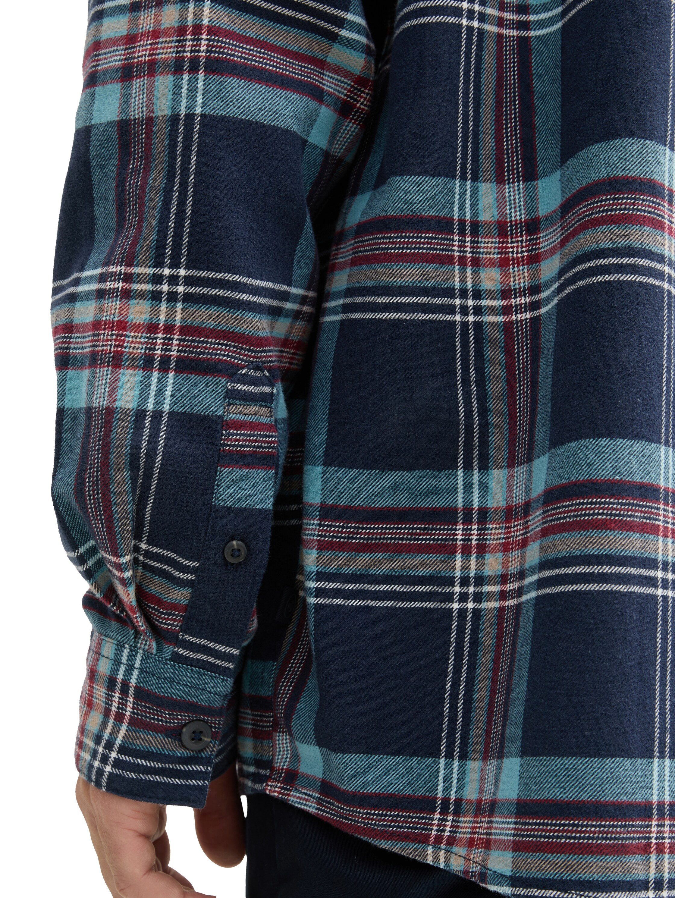 TOM TAILOR Langarmhemd mit Karo Muster
