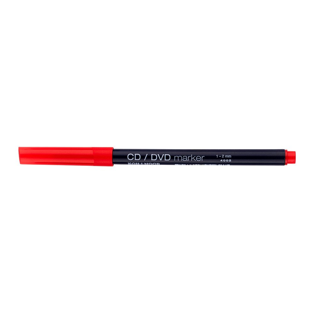 KOH-I-NOOR Marker KOH Marker CD / DVD / Blu-ray 4002 Rundspitze 1-2 mm rot