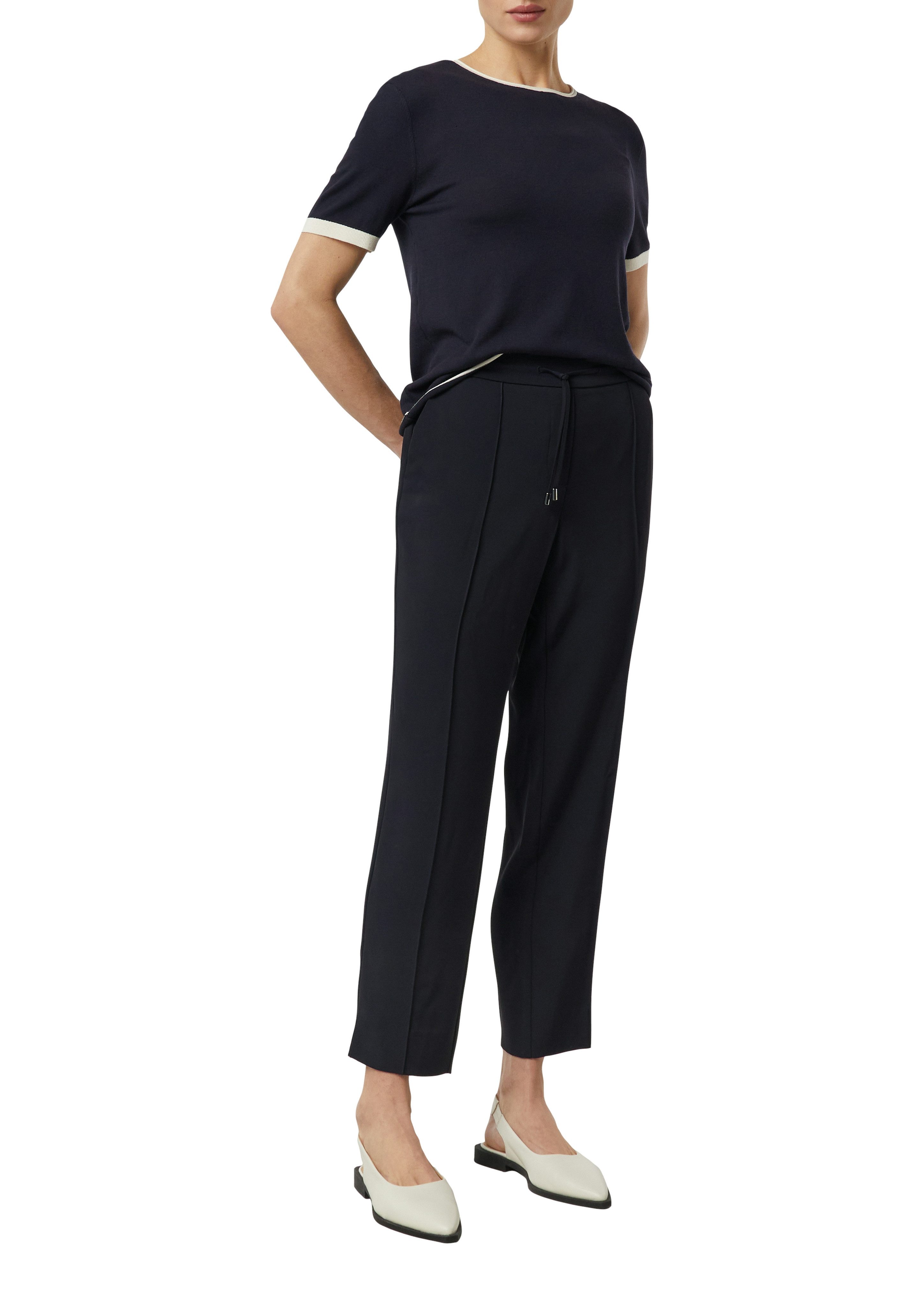 comma Stoffhose mit Gummizug und Kordelzug günstig online kaufen