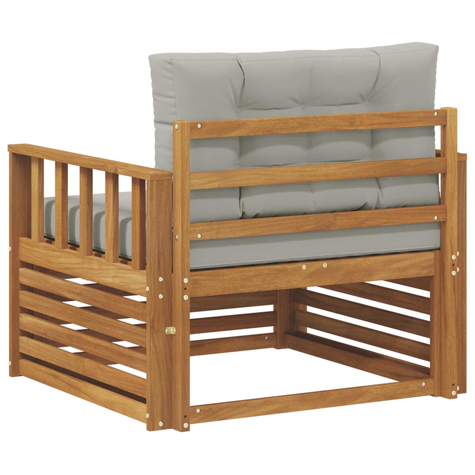 vidaXL Sofaelement Outdoor-Sofa Massives nholz und Polyester (1 St)