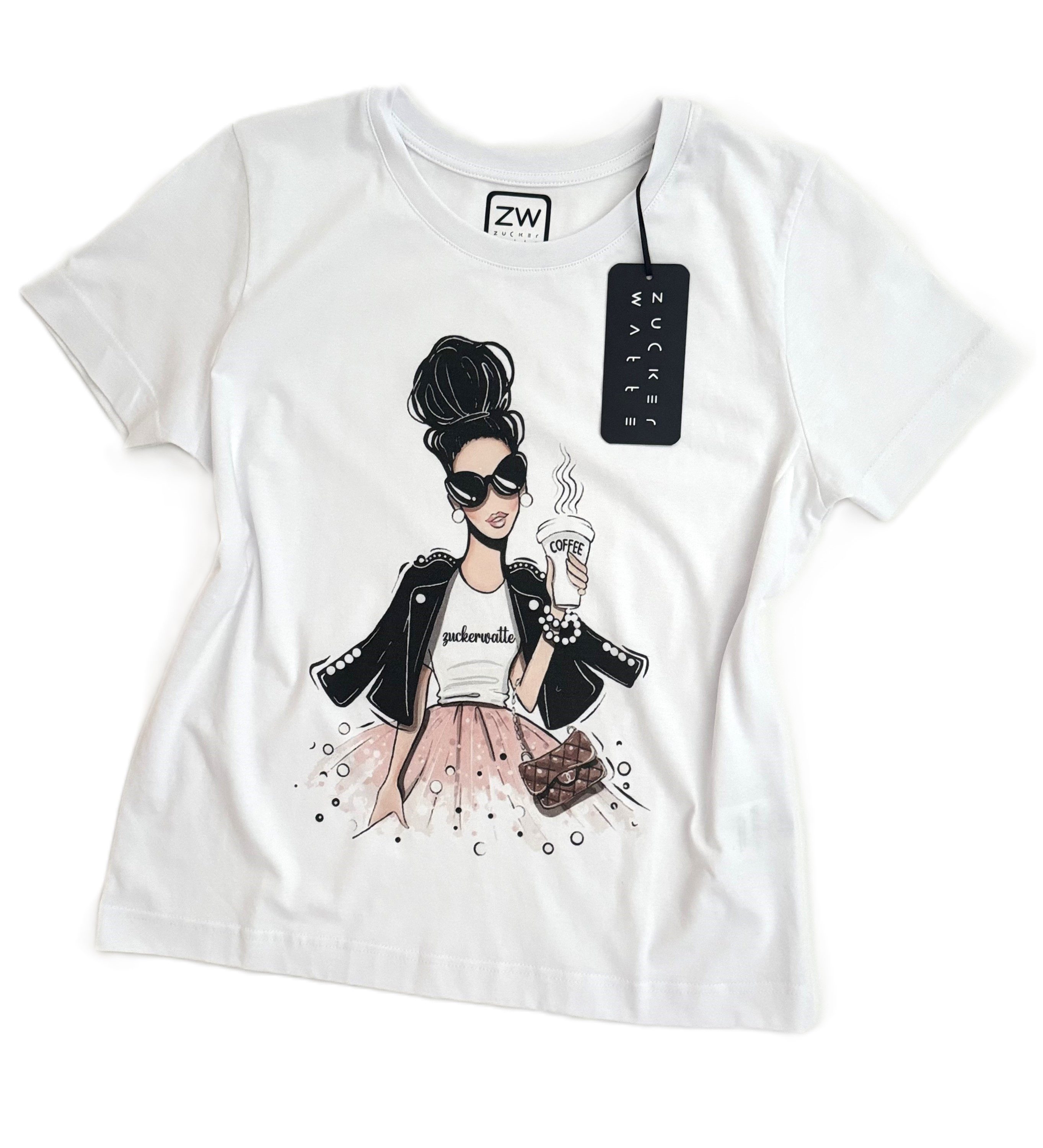 Zuckerwatte Print-Shirt Rundhals Shirt günstig online kaufen