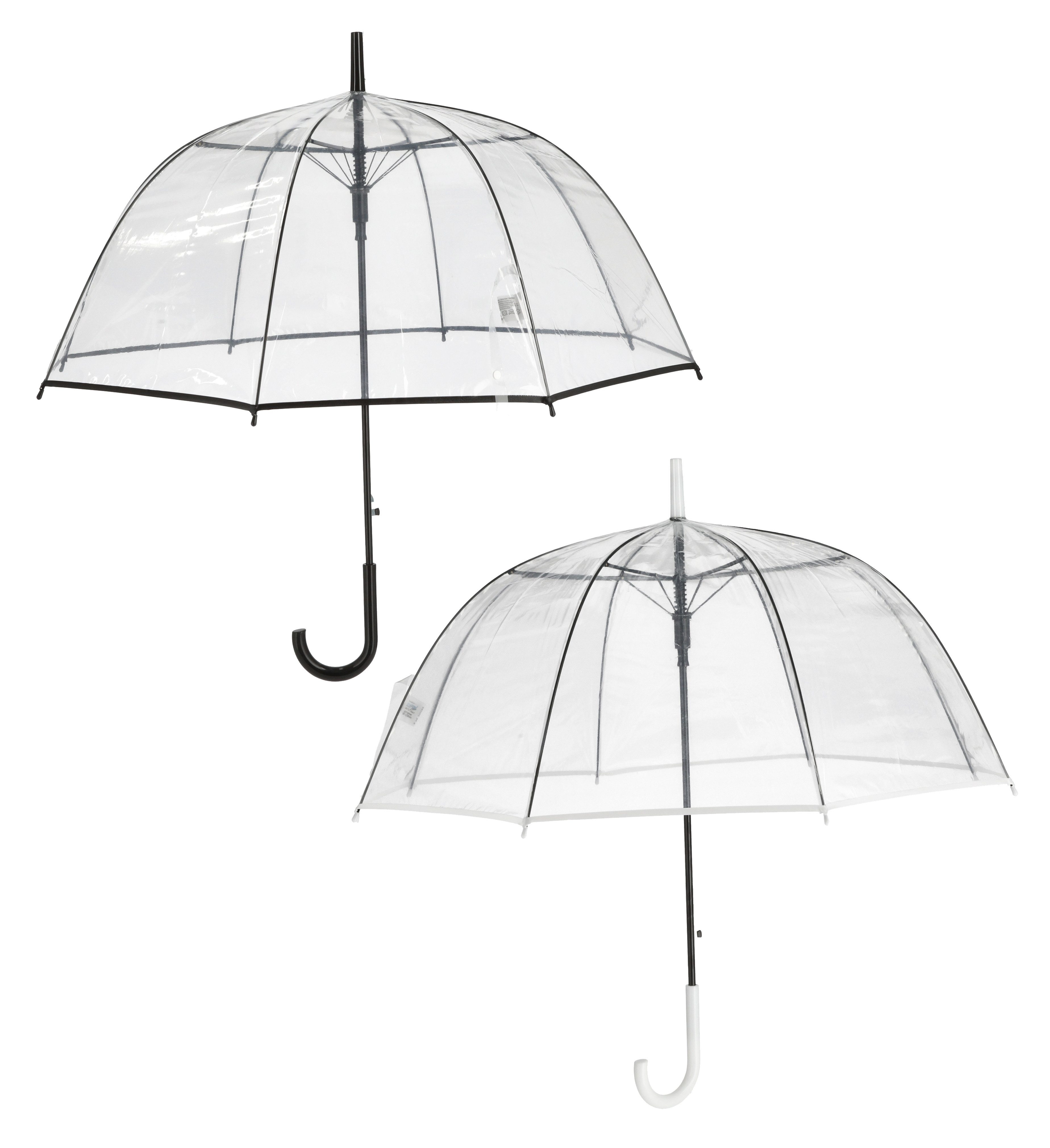 Meinposten Stockregenschirm Regenschirm Glockenschirm Glockenform transpare günstig online kaufen