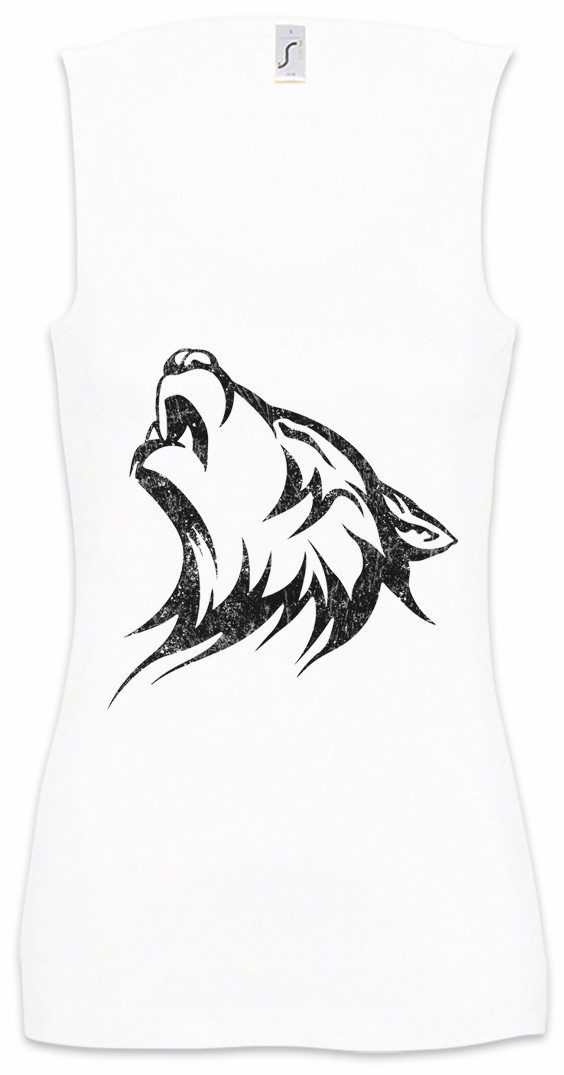 Tanktop Tribal Wolf II Ärmelloses Damen T-ShirtArt Kelten Tattoo Knoten