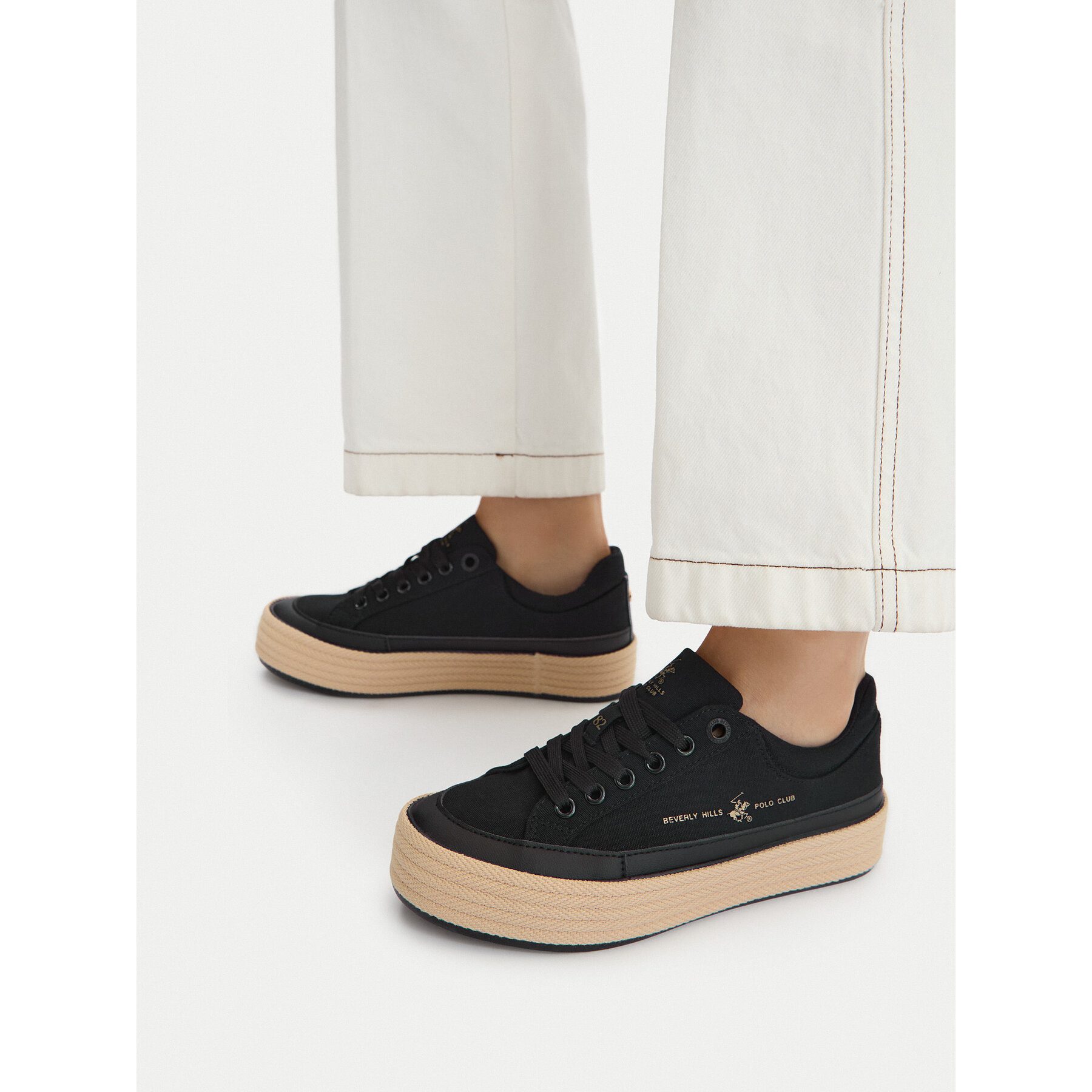 BEVERLY HILLS POLO CLUB Beverly Hills Polo Club Damen-Sneaker, Schwarz Sneaker