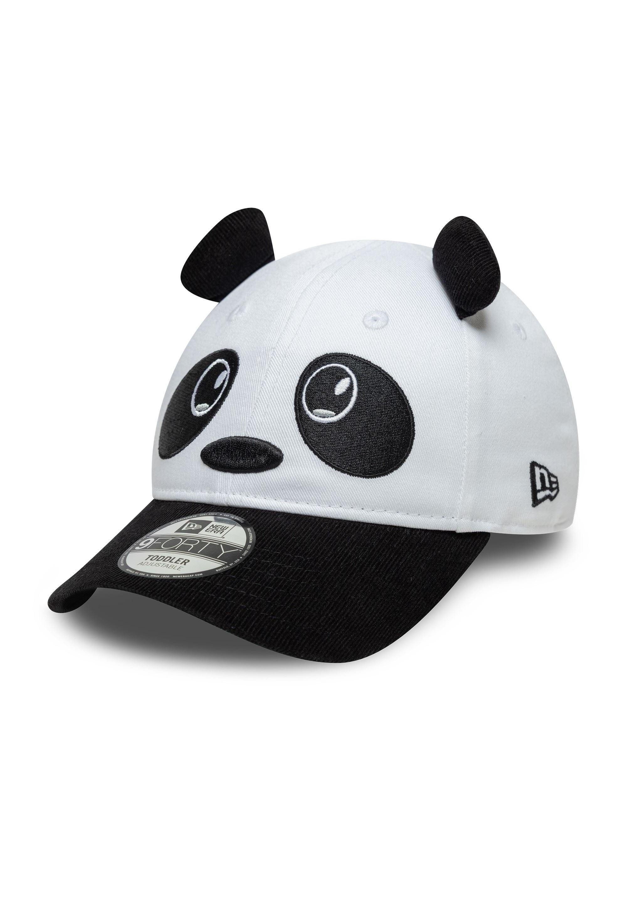 New Era Baseball Cap Panda New Era Cord Ears 9Forty Toddler Cap für Kleinkinder Weiß Schwar (1-St)