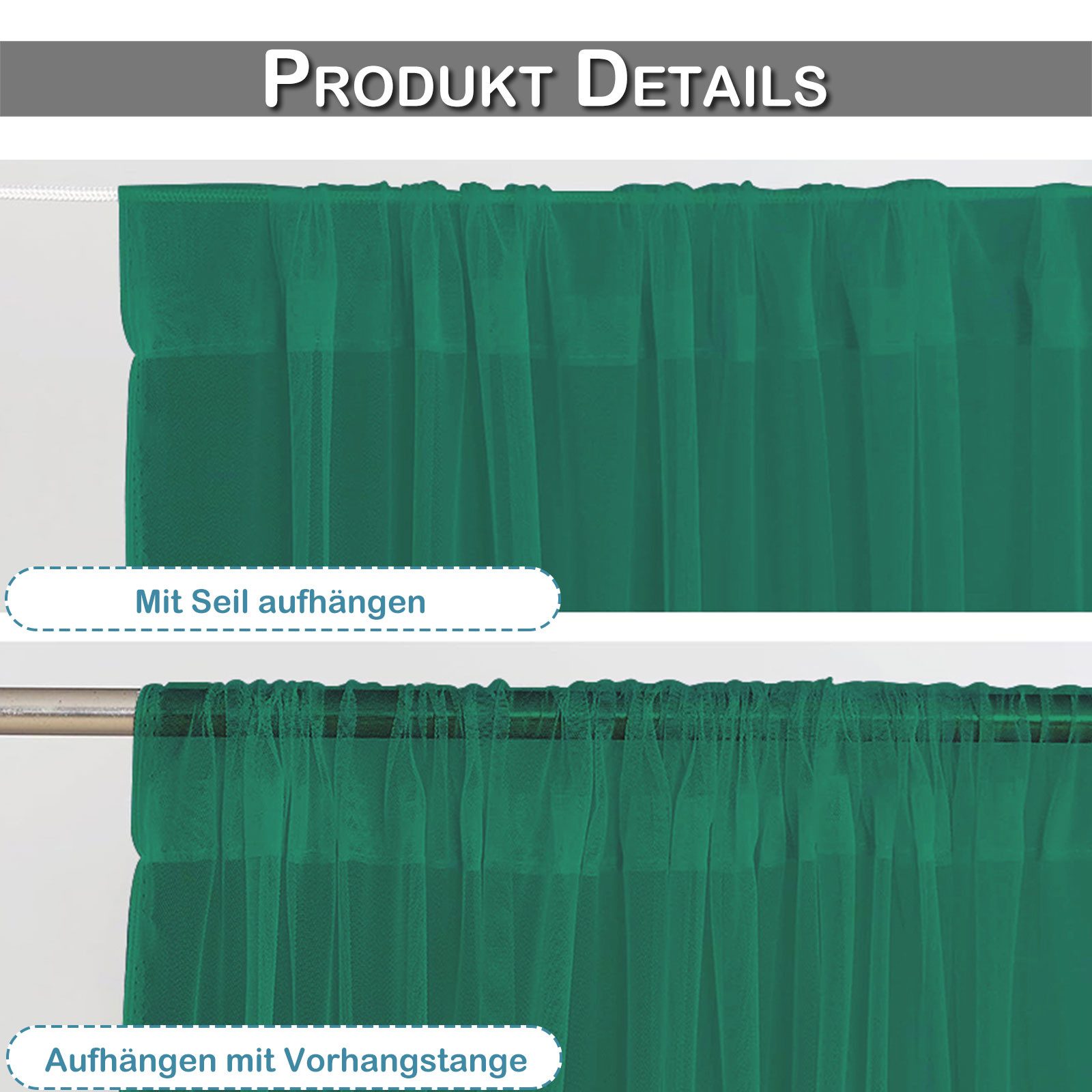 Sunicol Moskitonetz Outdoor Vorhang, Moskitonetz für Pavillon, fliegengitter Transparent (1 St), Gardinen DIY Sichtschutz Sonnenschutz für Balkon Terrassen