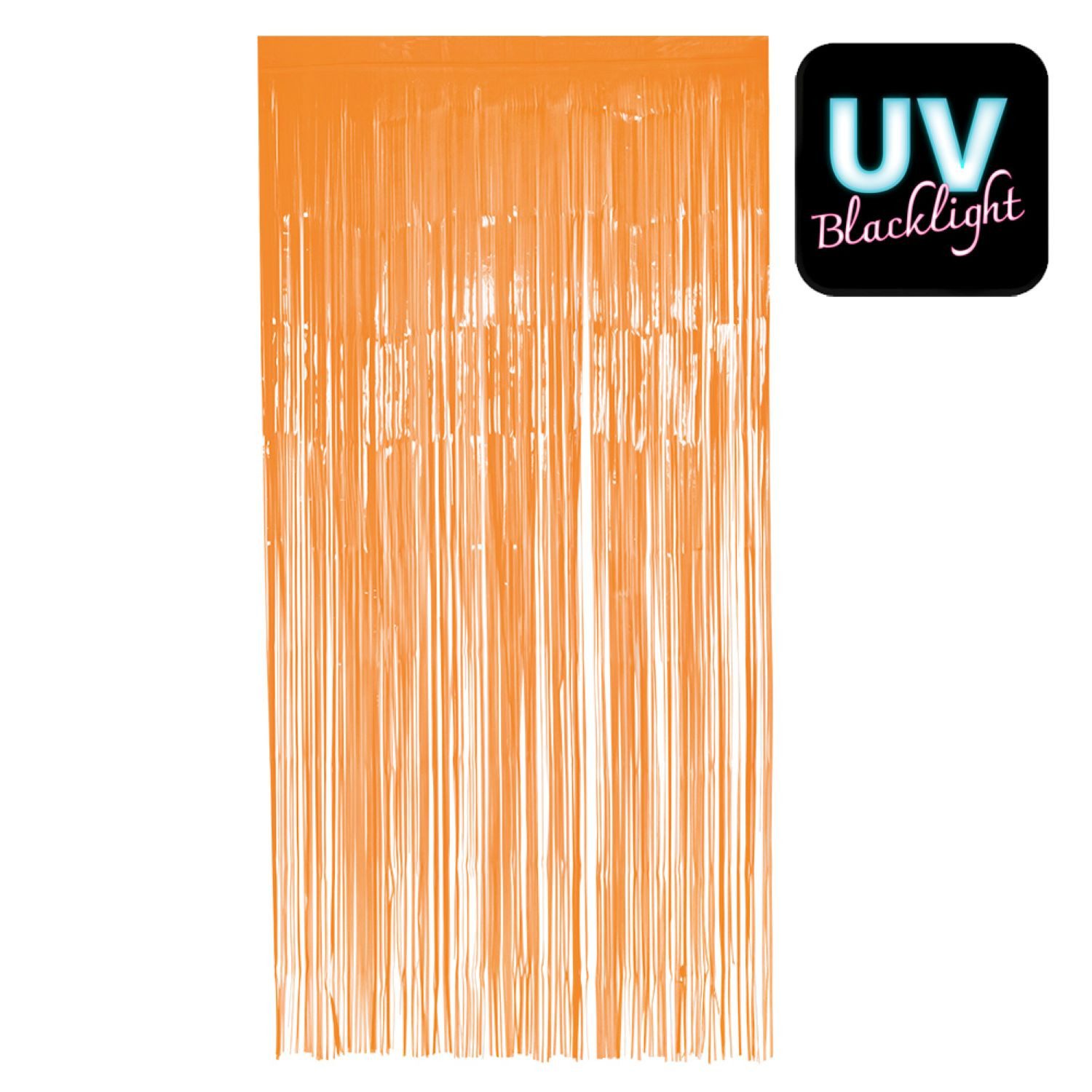 Boland Hängedekoration Folienvorhang 100 x 200 cm, Neon Orange UV