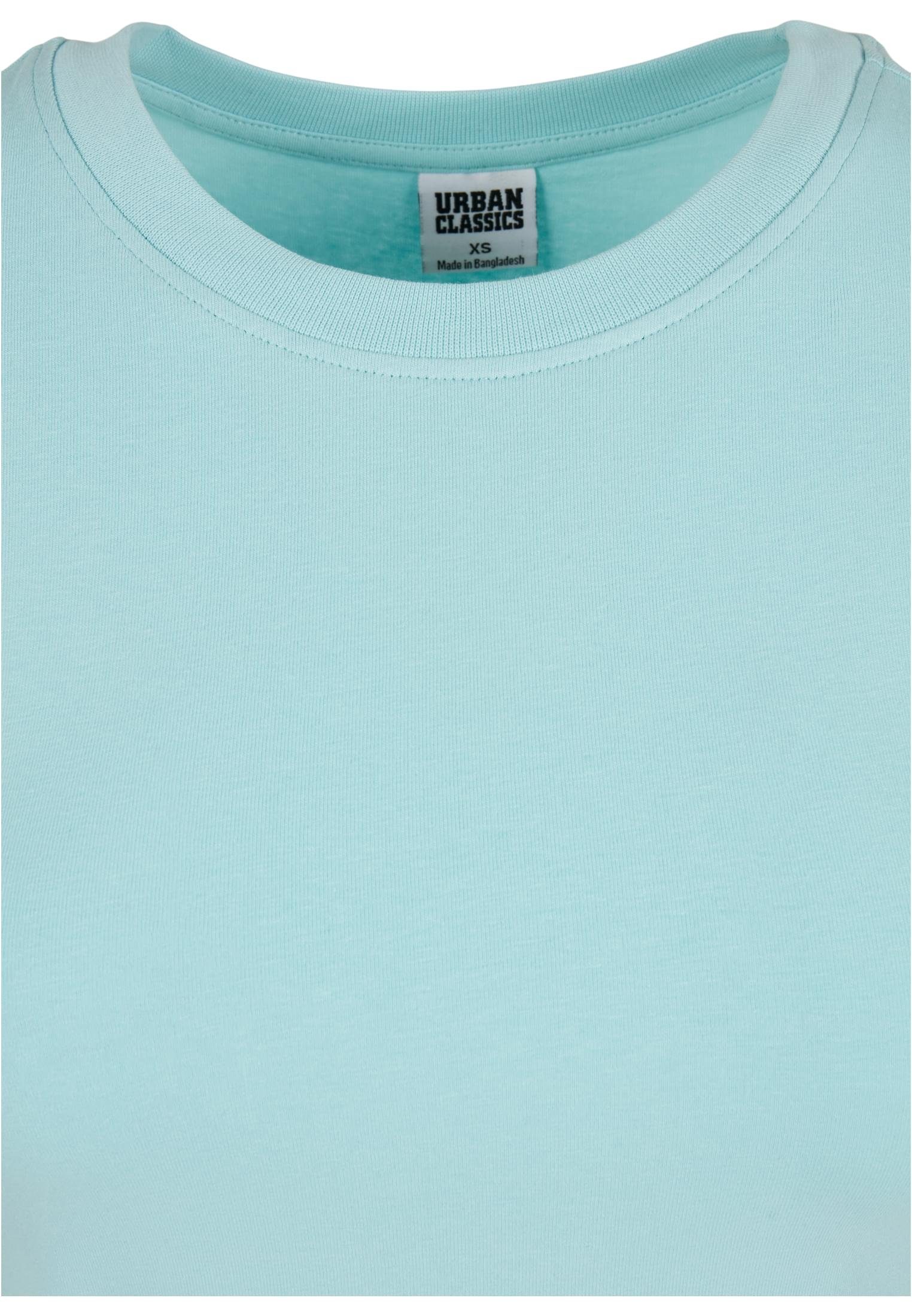 URBAN CLASSICS T-Shirt Damen Ladies Cropped Jersey seablue Stretch (1-tlg) Tee