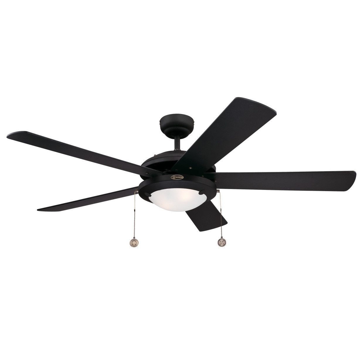 Westinghouse Deckenventilator Deckenventilator Comet Schwarz mit Beleuchtung 132 cm, Mit Zugschnur
