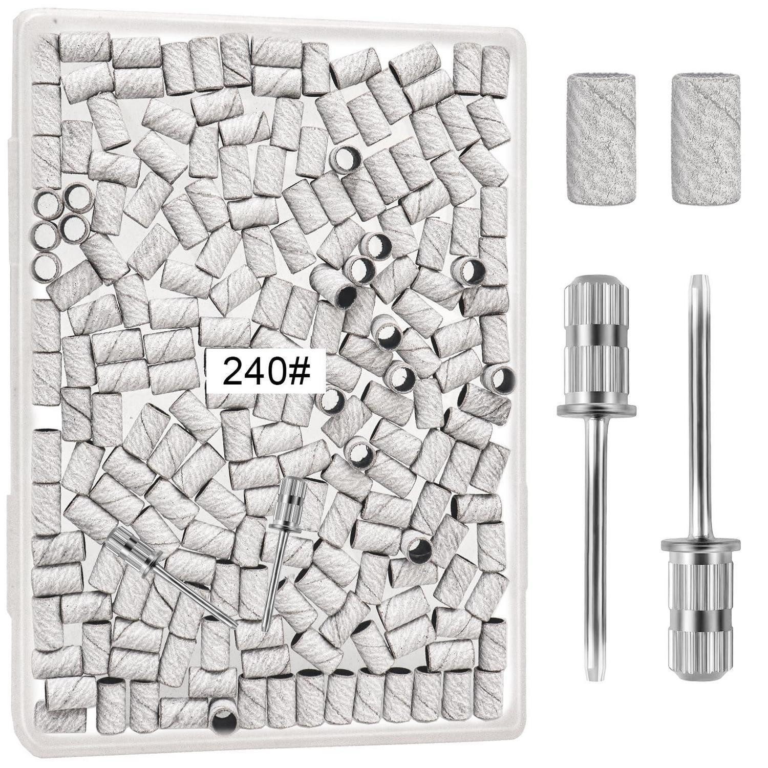 LuxusKollektion Schleifband Nagelschleifbänder 240 Grit Weiß 200 Stück, (200 St)