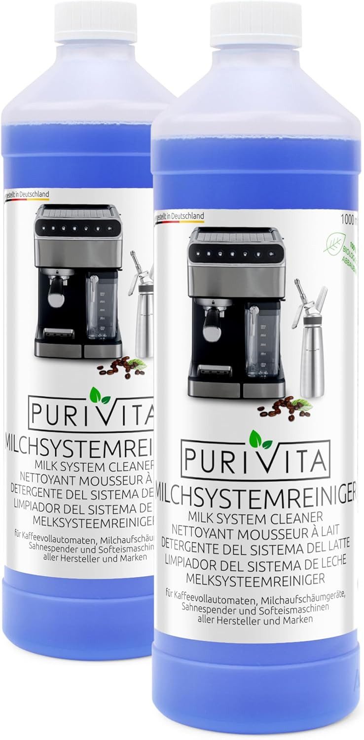 Purivita PURIVITA - Milchsystemreiniger Kaffeevollautomat - 1000ml Konzentrat Milchsystem-Reiniger (2-St)