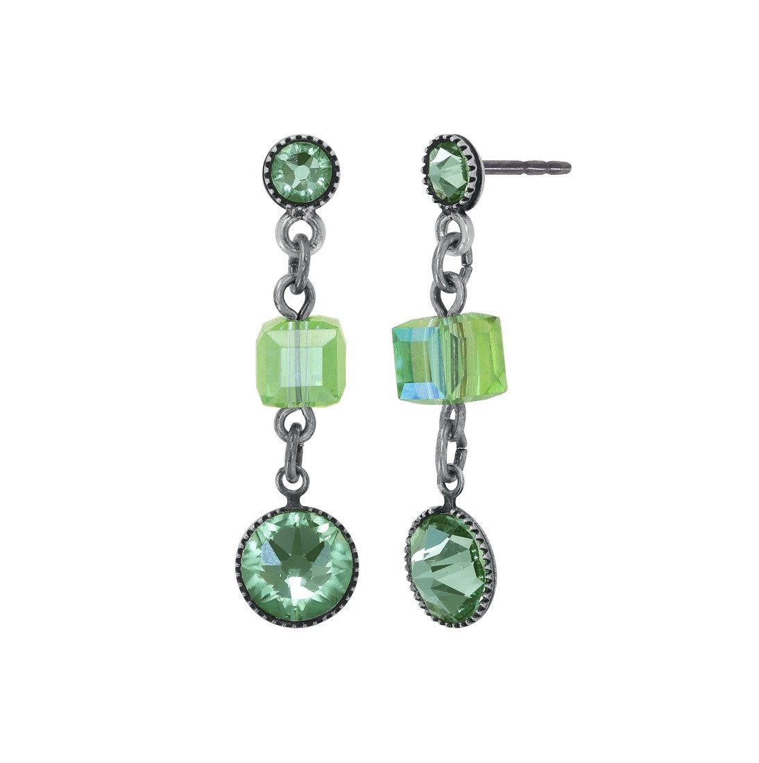 KONPLOTT Paar Ohrstecker Konplott: pendelnde Ohrstecker Cubes - long