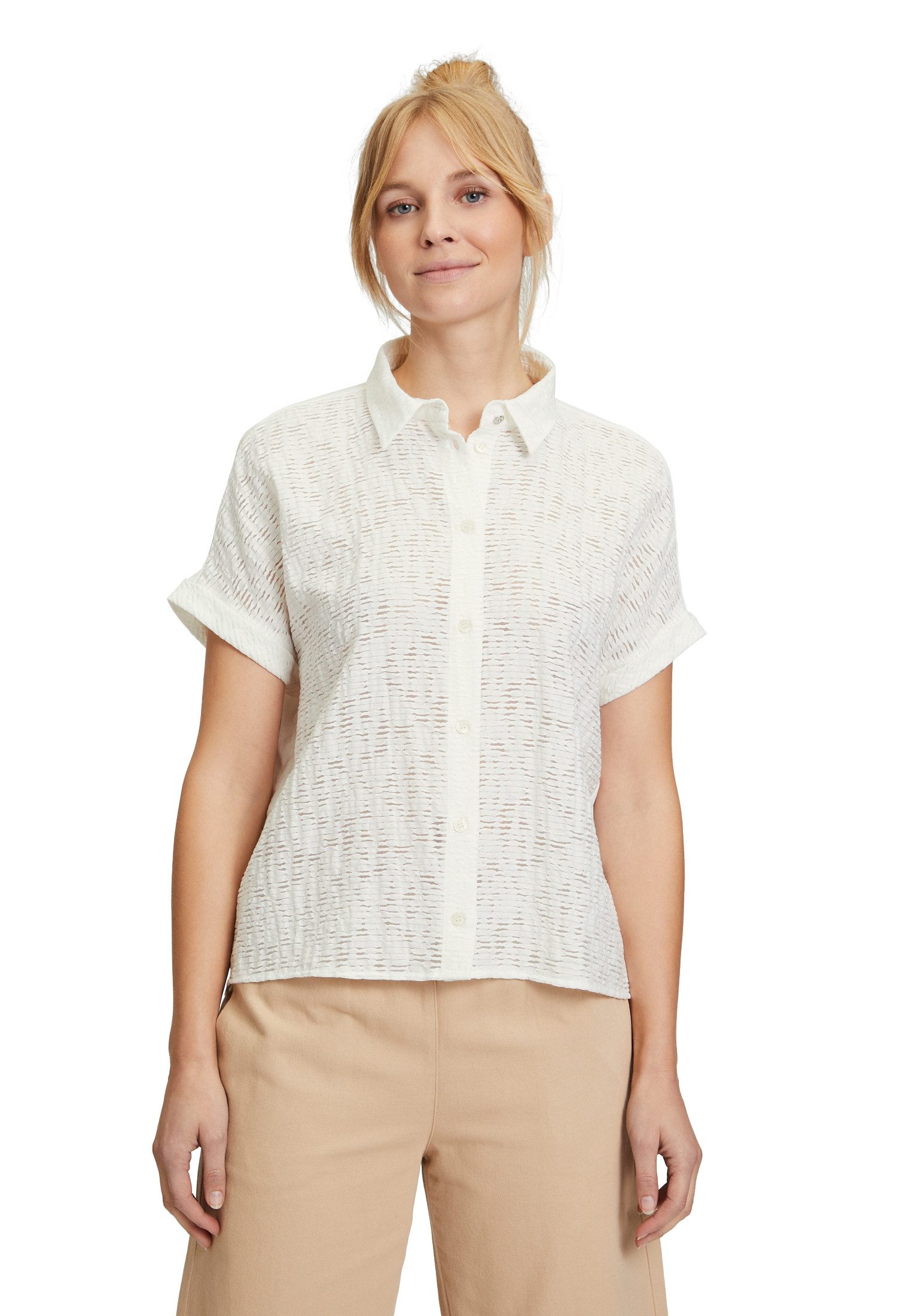 Schlupfbluse Cartoon Oversize-Bluse mit überschnittenen Ärmeln