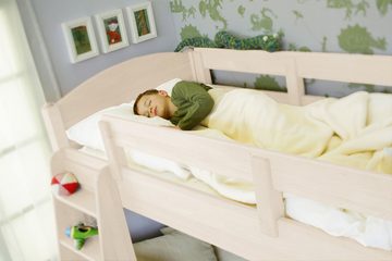 BioKinder - Das gesunde Kinderzimmer Hochbett Noah 90x200 cm, 100 cm Unterbetthöhe mit Roll-Lattenrost
