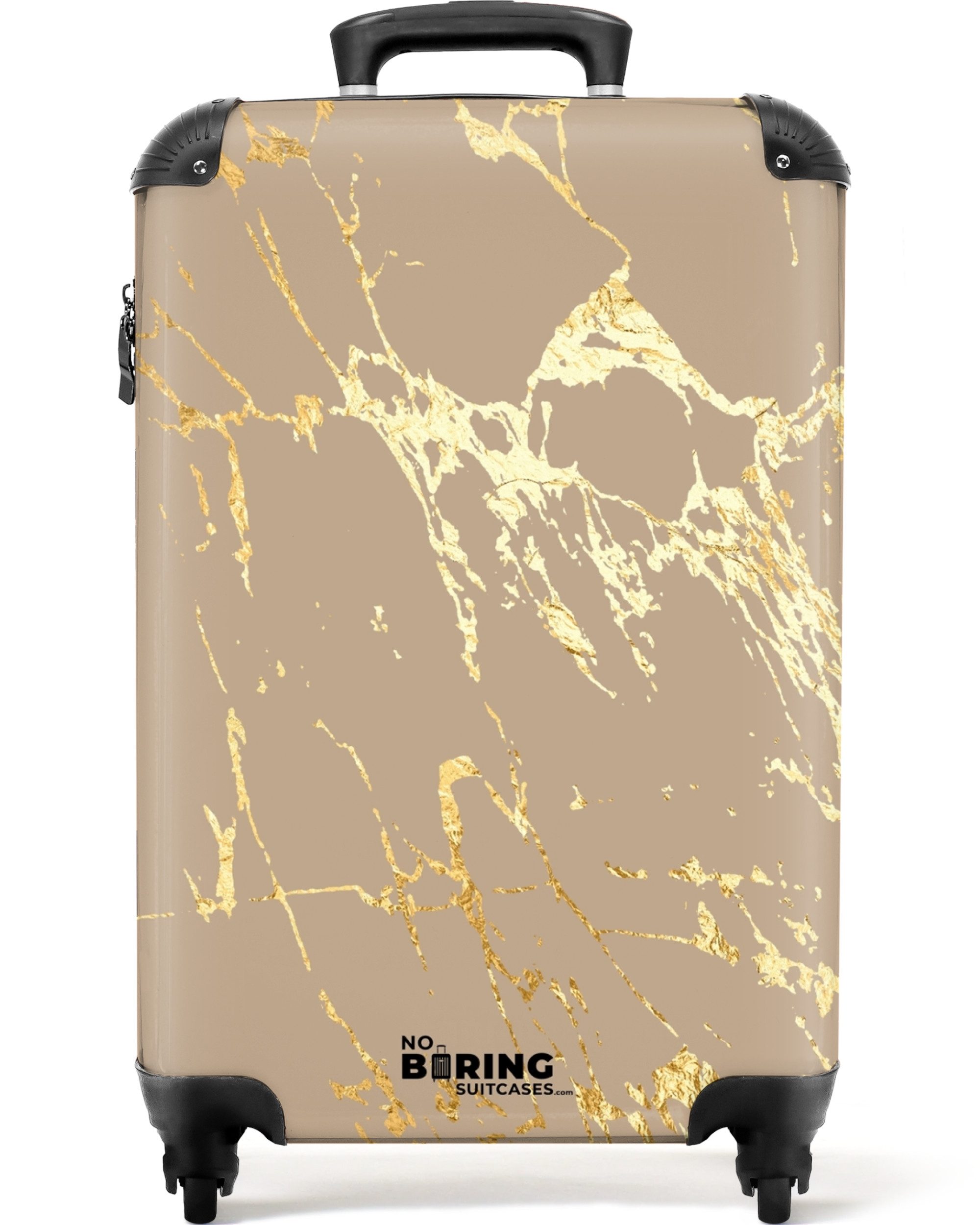 NoBoringSuitcases.com© Hartschalen-Trolley Marmor - Braun - günstig online kaufen