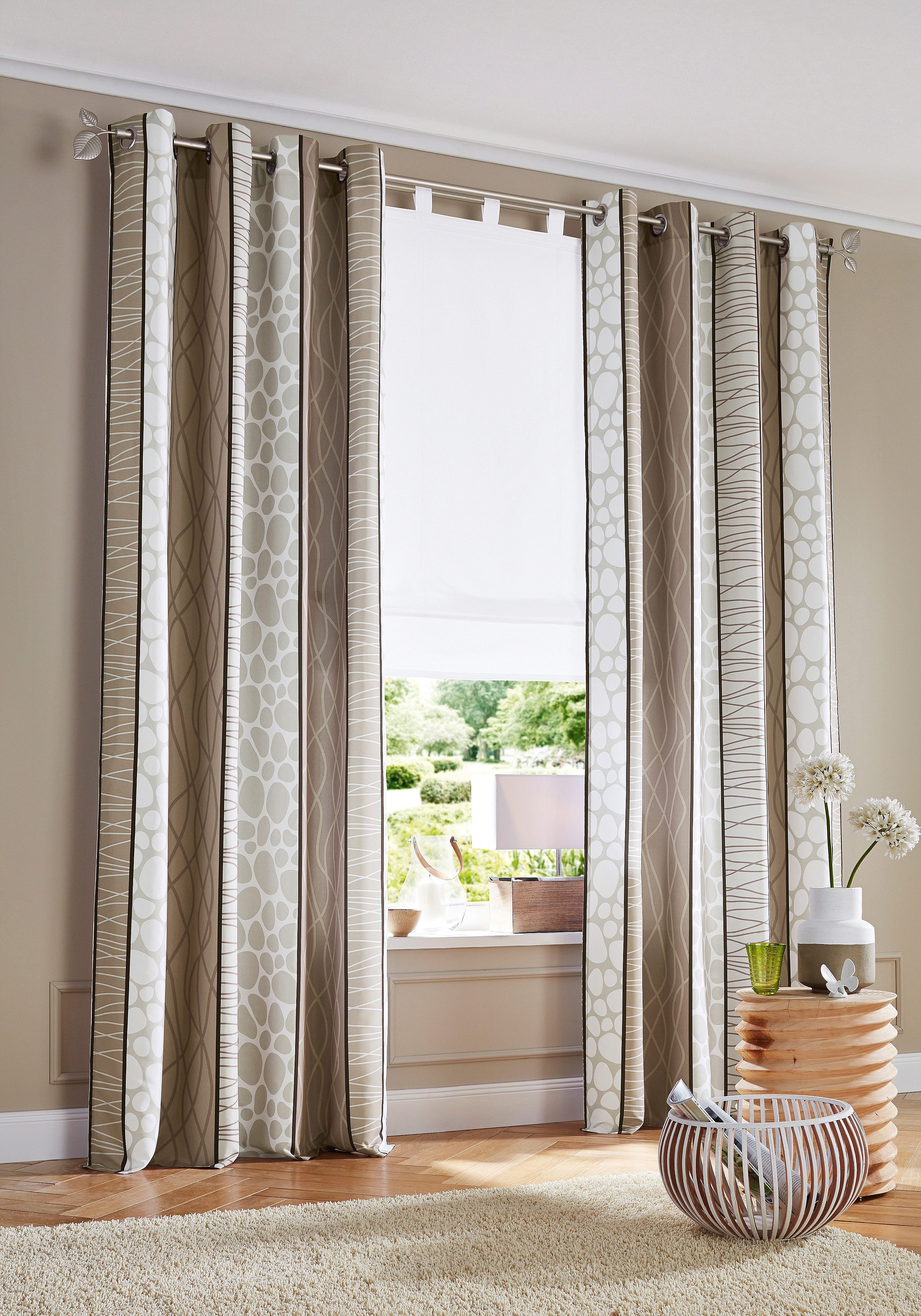 my home Vorhang Gosen (2 St), Ösen, blickdicht, Microfaser, Gardine, 2-er S günstig online kaufen