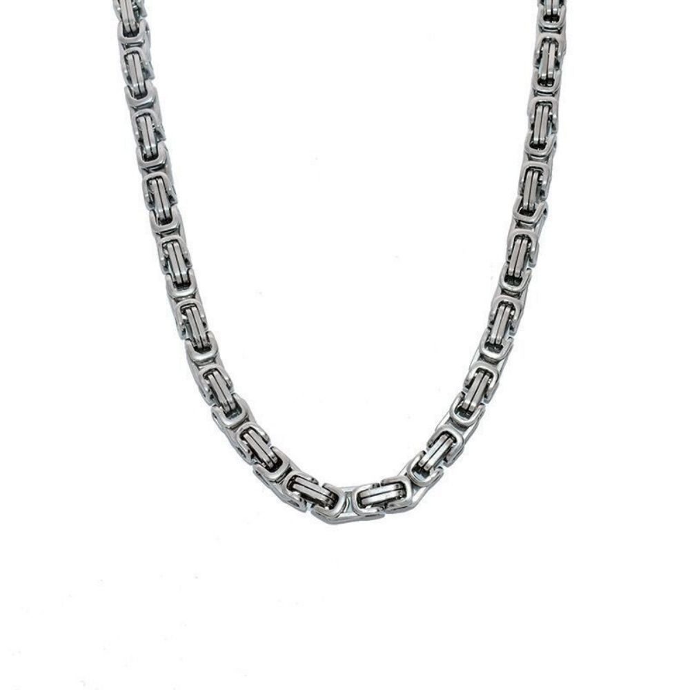 LENBEST Edelstahlkette Titanium Stahlkette Schmuck Geschenk, Halskette Königskette (1-tlg), Kann zu jedem Outfit getragen werden