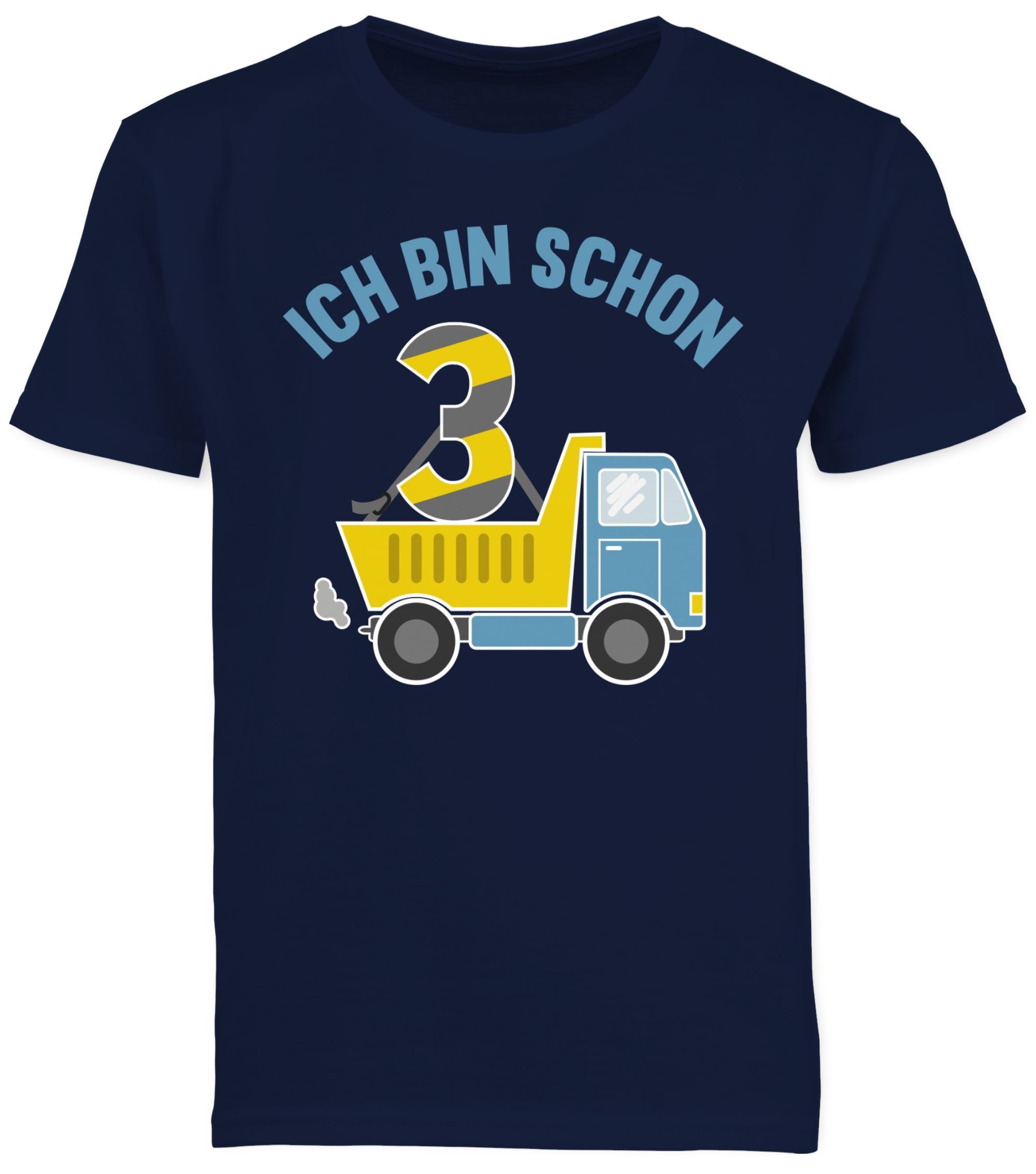 Kinder Kids (Gr. 92 - 146) Shirtracer T-Shirt Ich bin schon drei LKW - 3. Geburtstag - Jungen Kinder T-Shirt