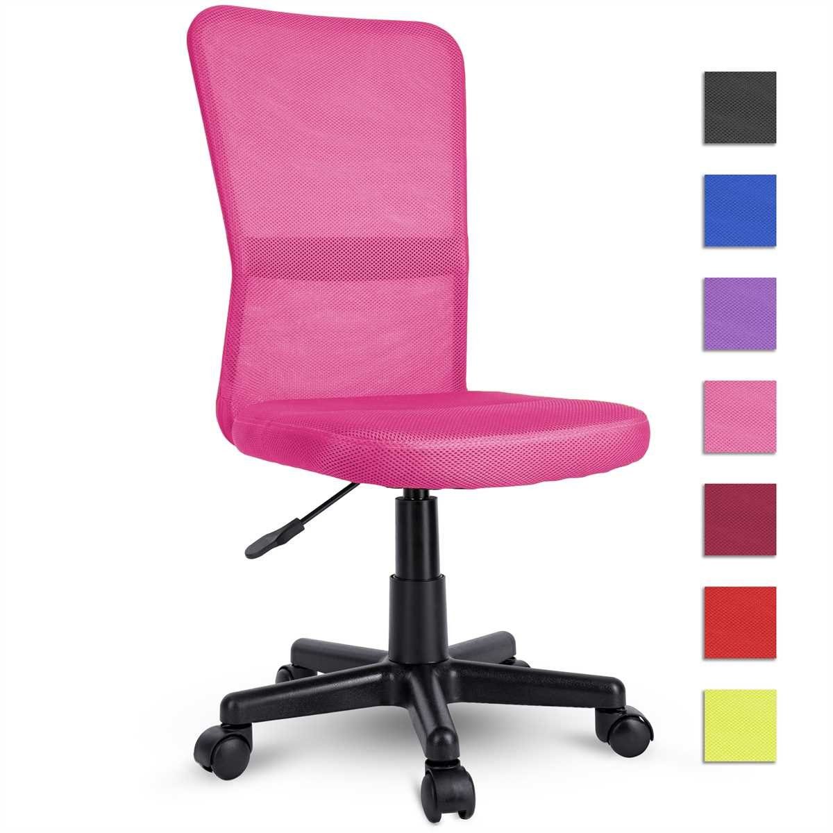 Drehstuhl höhenverstellbar, Bürostuhl Lift Drehstuhl Schreibtischstuhl TRESKO stufenlos SGS-geprüft Pink