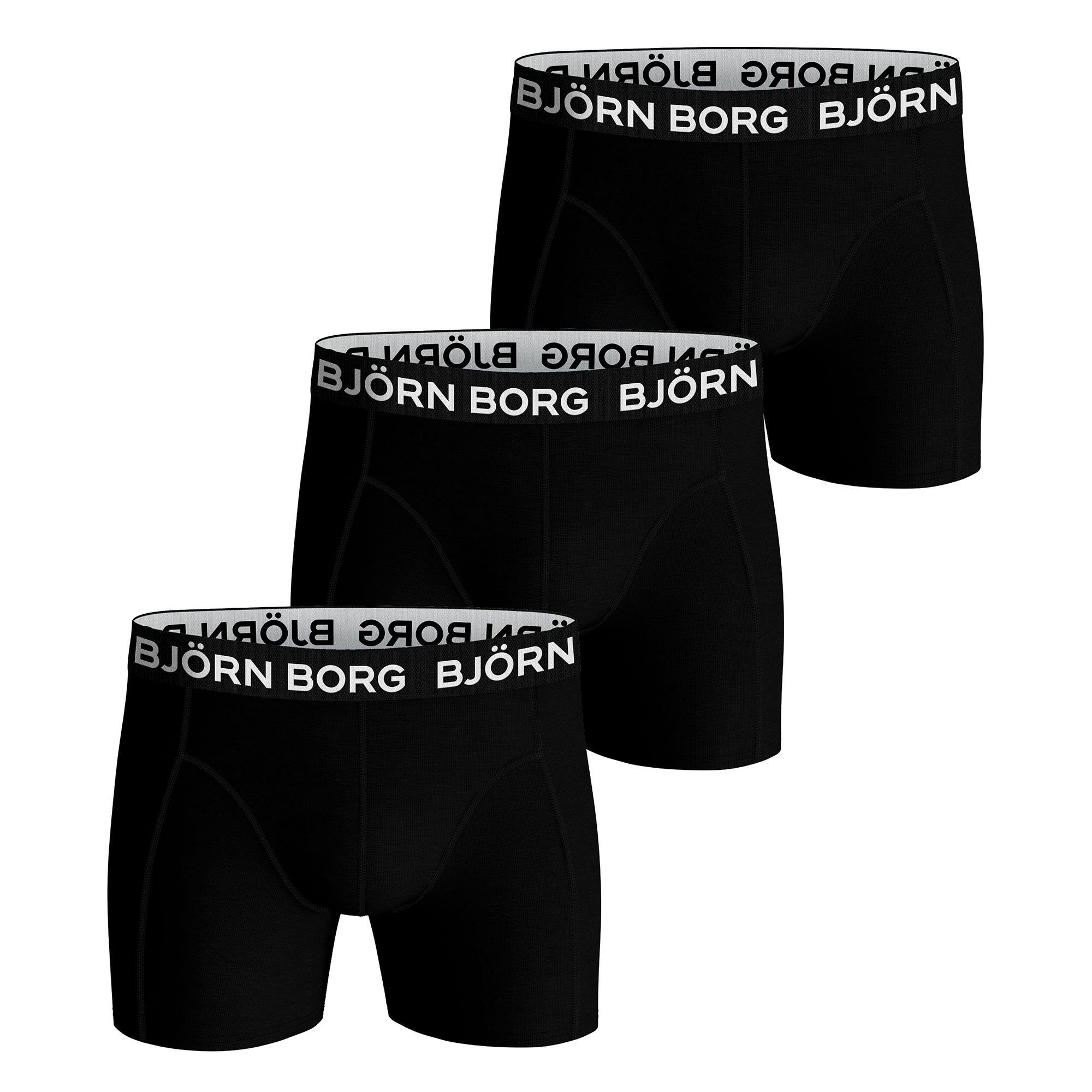 Björn Borg Boxer Herren Boxershort 3er Pack Baumwollmischung (Packung, 3er Pack)