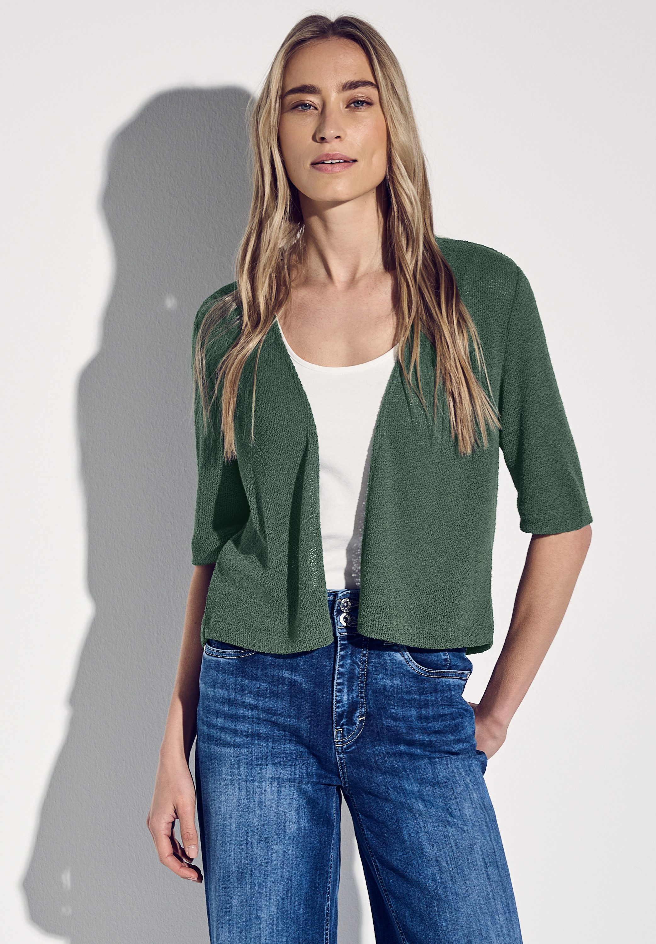 STREET ONE Shirtjacke im Strick-Look günstig online kaufen