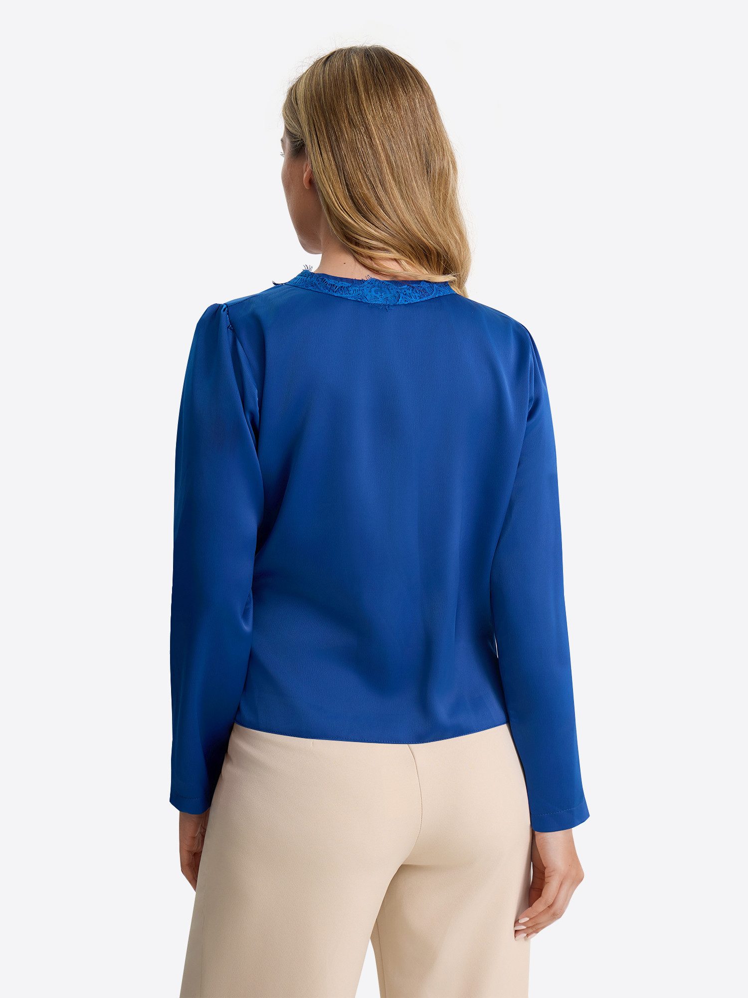 Imily Bela Langarmbluse Damen Casual Blusenshirt Oberteil (Packung, 1-tlg., 1per-Pack) V-Ausschnitt