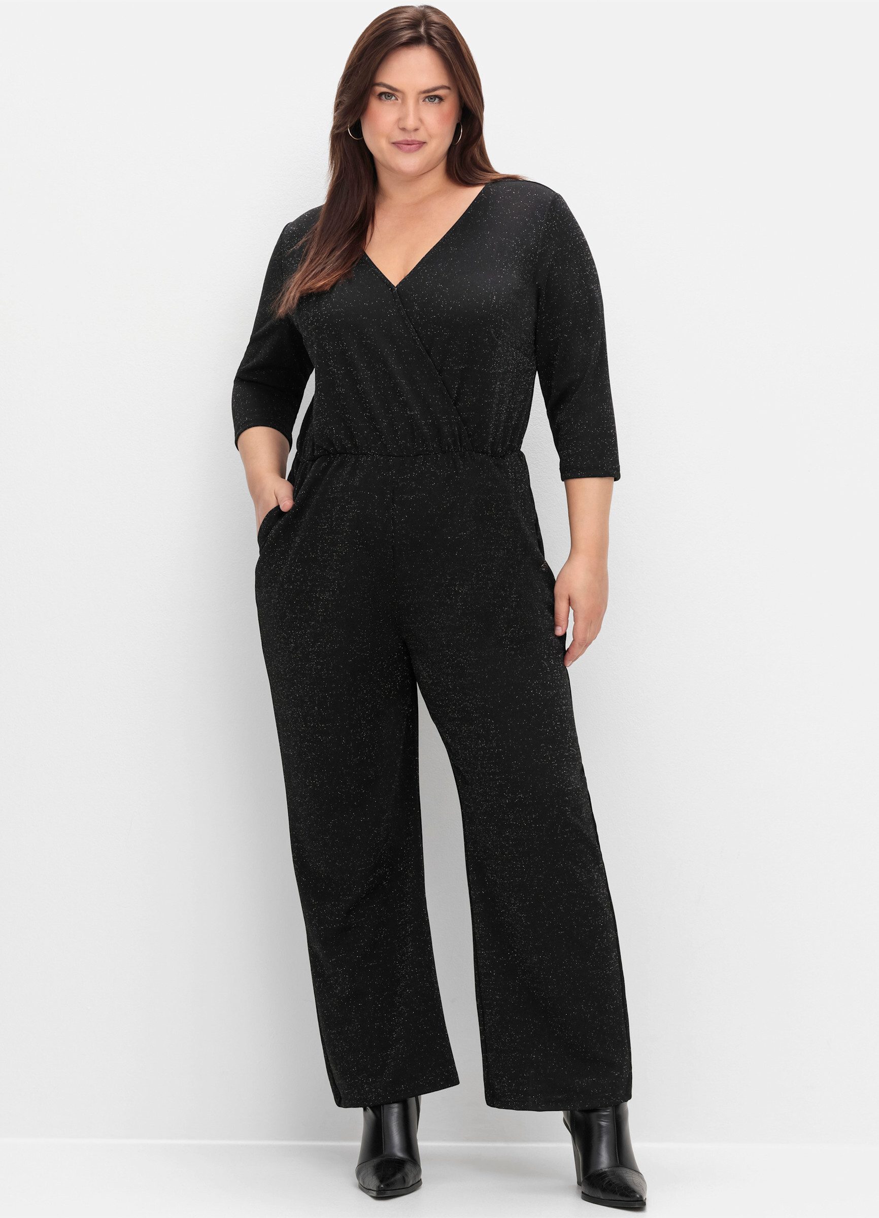Sheego Jumpsuit Overall Innenbeinlänge ca. 79 günstig online kaufen
