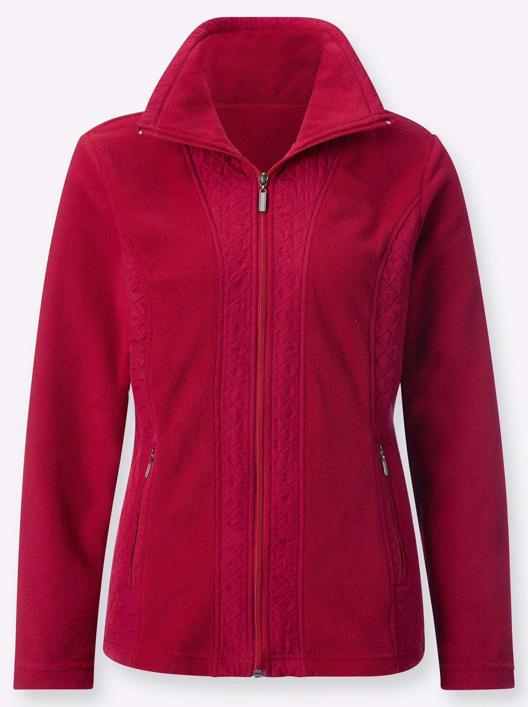 Fleecejacke Fleece-Jacke Langarm Struktur