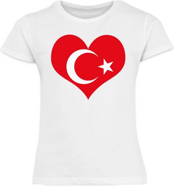 Shirtracer T-Shirt Türkei Herz Kinder Länder Wappen