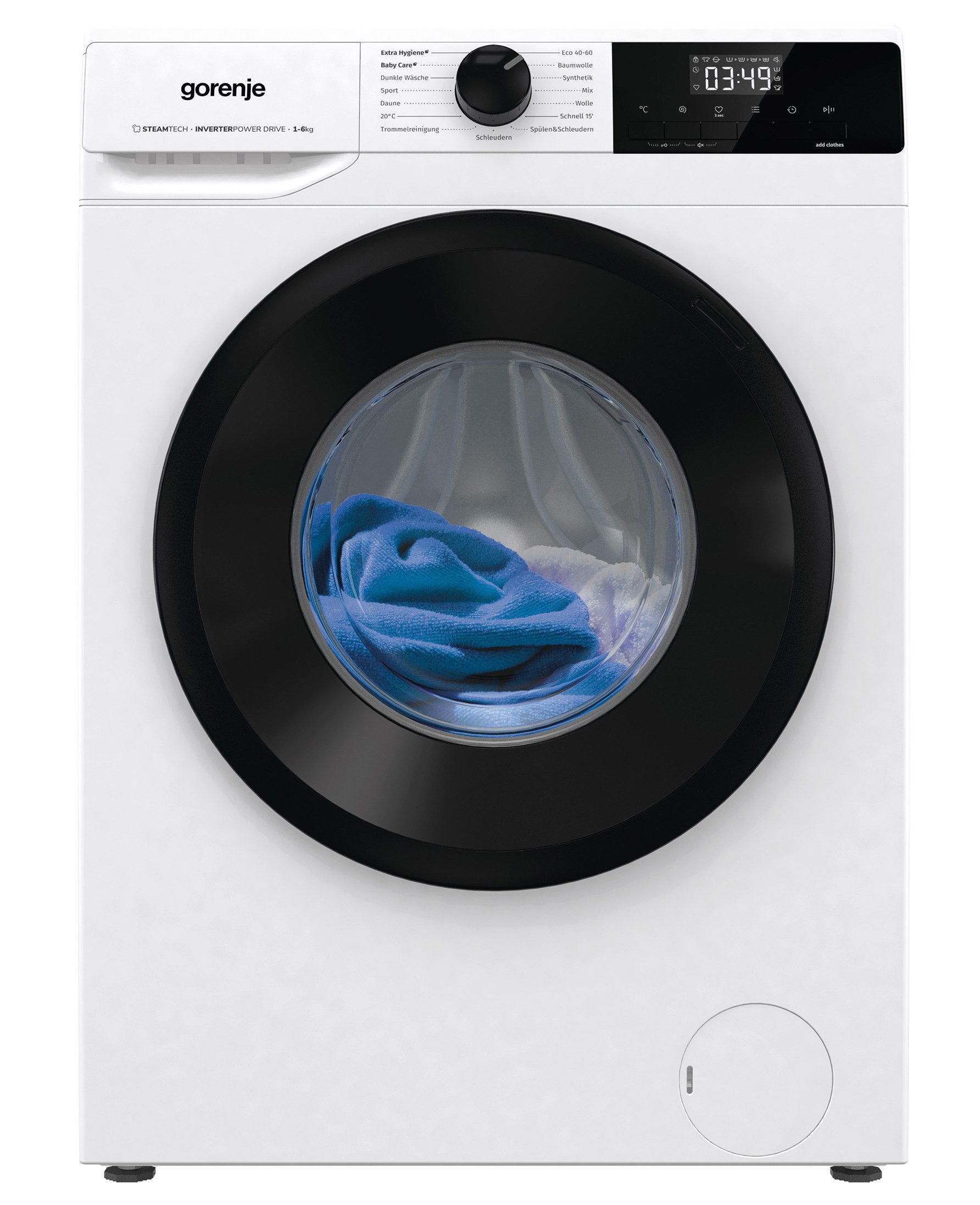 GORENJE Waschmaschine WNHPI64SAPS/DE, 6 kg, 1400 U/min, Dampffunktion, AquaStop, 1400 U/min, AllergyCare