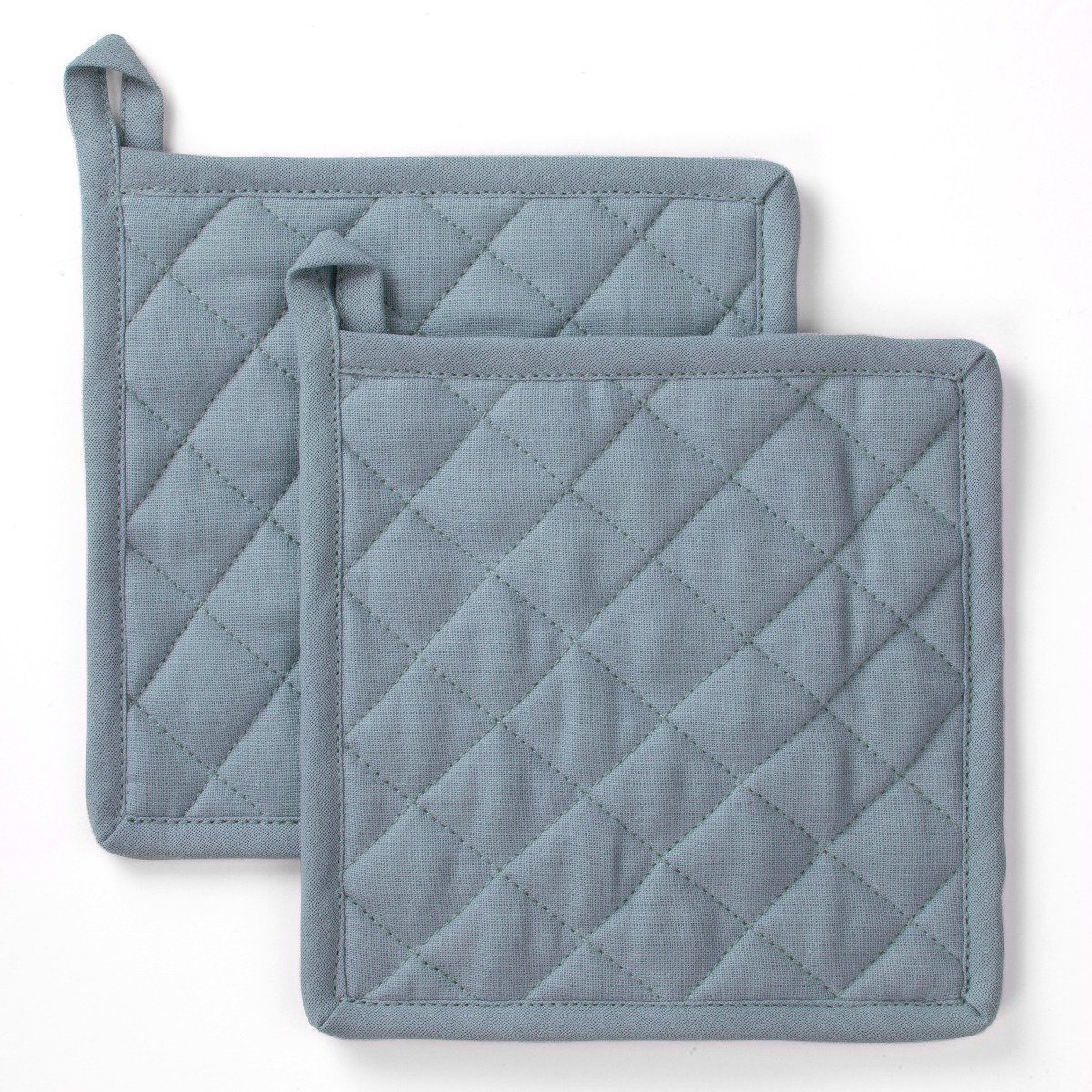 Byrklund Geschirrtuch Topflappen Stay Cold Blau - 2x 20x20 cm, aus 100% Baumwolle, Premium-Qualität - Vielfältig einsetzbares