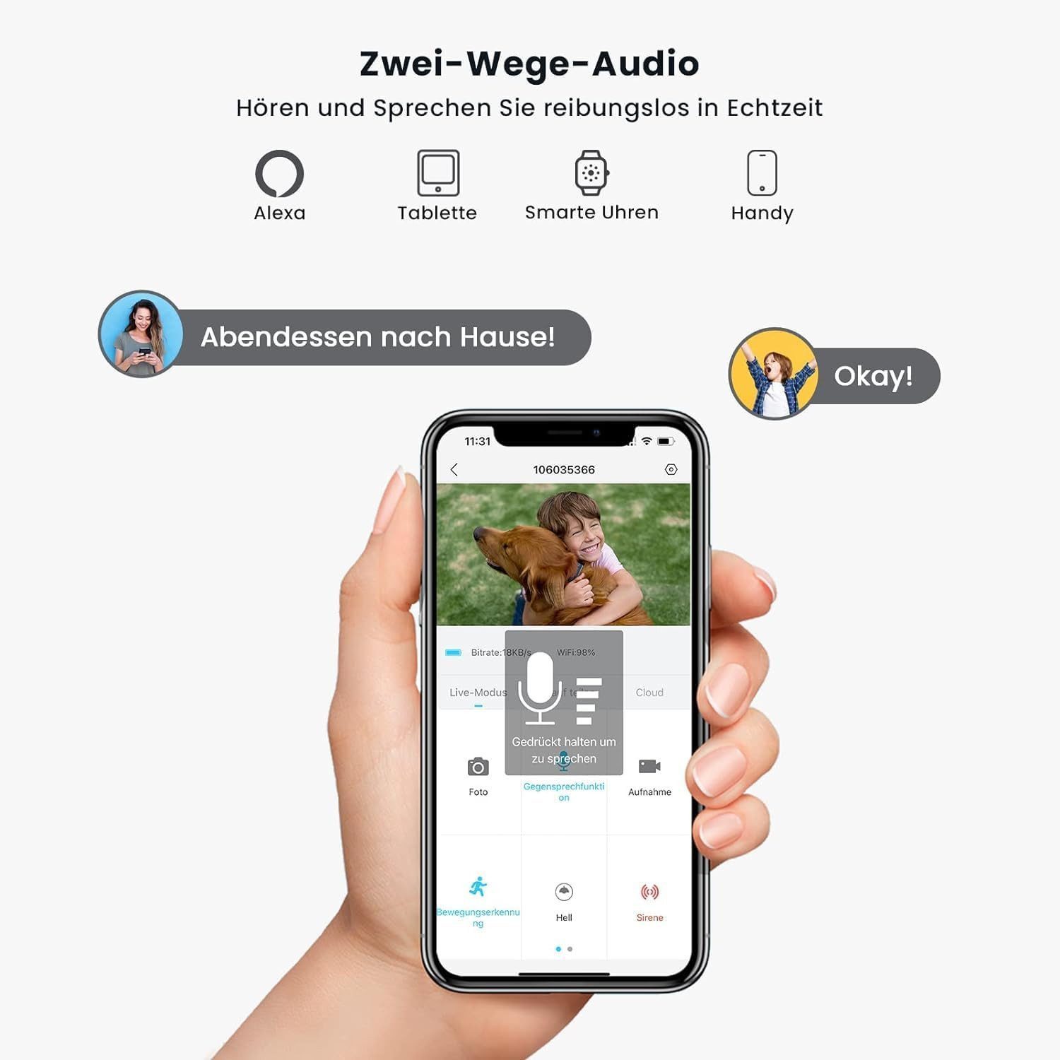 TWUFY Überwachungskamera ieGeek 2K 5MP PTZ WLAN Kamera Überwachung Außen mit Solarpanel (Outdoor, Außenbereich, Aussen, außen/innen, Überwachungskamera Aussen Akku Solar, 1-tlg., PIR Bewegungsmelder 2,4GHz WiFi Farbnachtsicht Zwei-Wege-Audio, solar Kamera Überwachung außen Mit der Familie teilen)